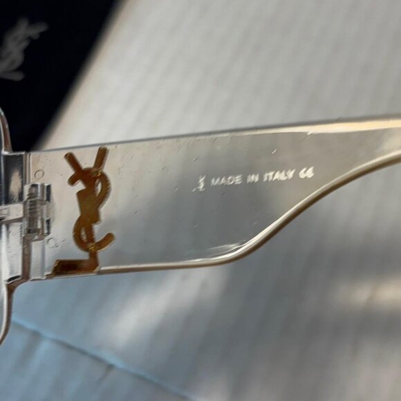 Saint Laurent Yves Sunglasses & Cloth Drawstring Case  #BO-86259 Made in Italy - Picture 6 of 7